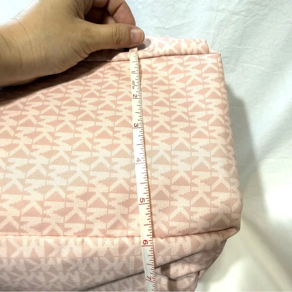 Michael Kors Georgia Large Top Zip Tote Bag Signature Print Canvas Smokey Pink - Picture 15 of 15